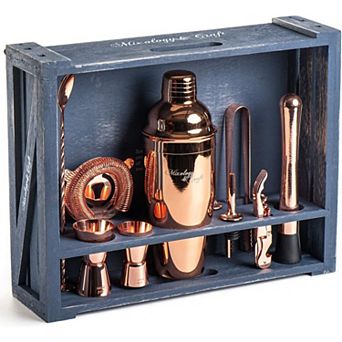 11 pc Cocktail Shaker Set, Bartender Kit with Stand - Gift Ready