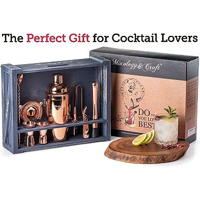 11-Piece Cocktail Shaker Set, Bartender Kit with Stand - Gift Ready