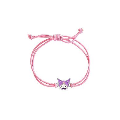 Hello Kitty Sanrio Cord Bracelet 3-Piece Set with Kuromi, My Melody Charms, Officially Licensed