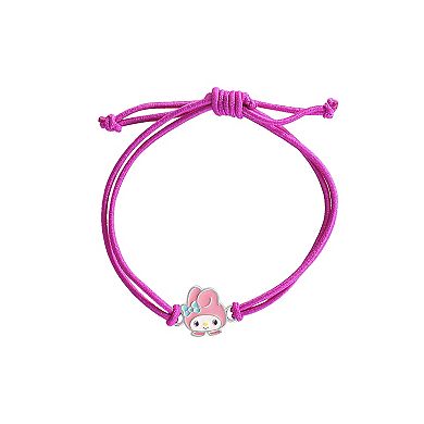 Hello Kitty Sanrio Cord Bracelet 3-Piece Set with Kuromi, My Melody Charms, Officially Licensed