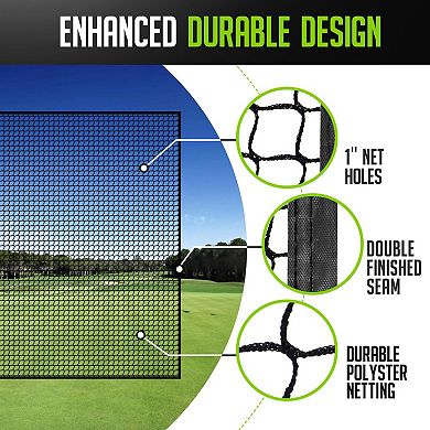 Zealfeel Golf Practice Net 10x20 ft with Carry Bag, Portable Double-Seam Barrier Net