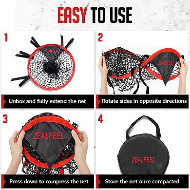 Zealfeel Soccer Goal Target Set, 2 Pack 16in Top Bins Corners for throwing Accuracy Training