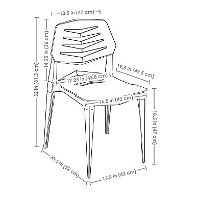 Sunnydaze Matisse Polypropylene Outdoor Dining Chair