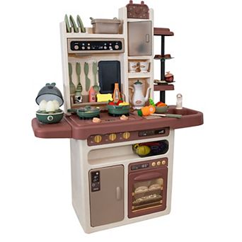 Sunnydaze Mini Meals Kitchen Playset with Light, Sounds and Cooking Effects