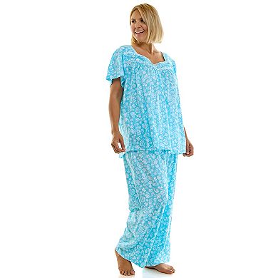 Plus Size Croft & Barrow® Cotton Pajama Top & Pajama Bottoms Set