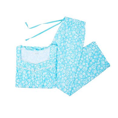 Plus Size Croft & Barrow® Cotton Pajama Top & Pajama Bottoms Set