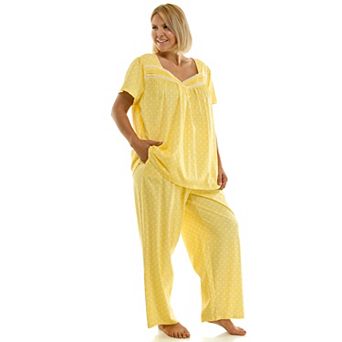 Plus Size Croft & Barrow® Cotton Pajama Top & Pajama Bottoms Set