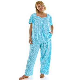 Plus Size Croft & Barrow® Cotton Pajama Top & Pajama Bottoms Set