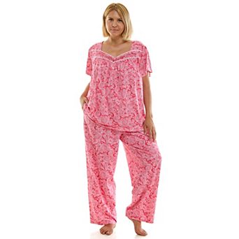 Plus Size Croft & Barrow® Cotton Pajama Top & Pajama Bottoms Set