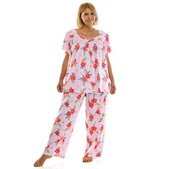 Plus Size Croft & Barrow® Cotton Pajama Top & Pajama Bottoms Set