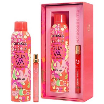 Ellis Brooklyn GUAVA GRANITA Travel Spray x Amika Perk Up Dry Shampoo Set