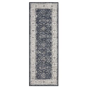 Washable Vintage Boho Floral Area Rugs, Non Slip Soft Modern Pastel Carpets Runners