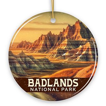 Majestic Badlands National Park Ornament, Scenic Western Landscape Christmas Gift and