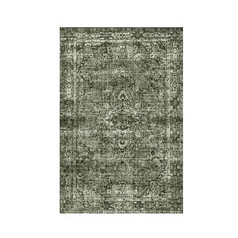 Area Rug Floral Washable Living Room Non-Slip Low-Pile Rugs Kitchen Rugs