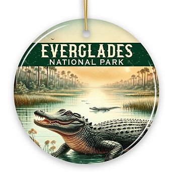 Tranquil Everglades National Park Ornament, Florida Swamp Scene Christmas Gift and Travel Souvenir
