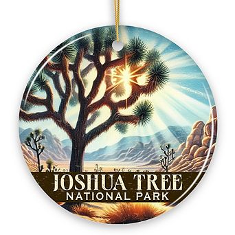 Rustic Joshua Tree National Park Ornament, California Desert Scene Christmas Gift