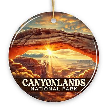 Vintage Canyonlands National Park Ornament, Utah Desert Sunrise Christmas Gift