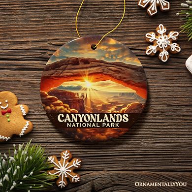 Vintage Canyonlands National Park Ornament, Utah Desert Sunrise Christmas Gift