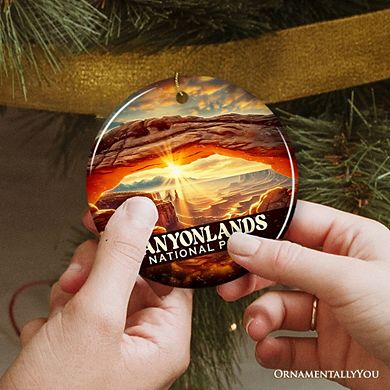 Vintage Canyonlands National Park Ornament, Utah Desert Sunrise Christmas Gift