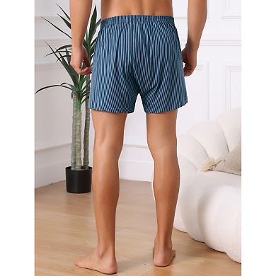 Striped Underwear for Men's Comfortable Breathable Cotton Mid-Waisted Boxer Shorts