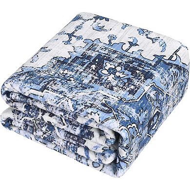 Vintage Washable Low-Pile Rugs, Non-Slip Rubber Backing for Living Room & Kitchen