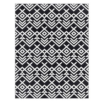 Washable Modern Moroccan Rug, Low-Pile Stain-Resistant Carpet for Living Room, Bedroom, Dining