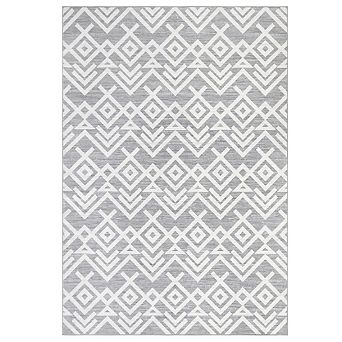 Washable Modern Moroccan Rug, Low-Pile Stain-Resistant Carpet for Living Room, Bedroom, Dining