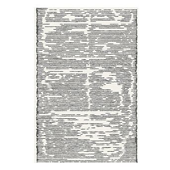 Modern Stripe Runner Rug - Machine Washable, Non-Slip Low Pile Hallway & Bathroom Carpet