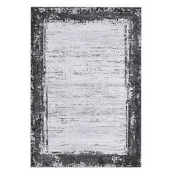 Modern Washable Rug - Stain Resistant, Non-Slip Low Pile Carpet for Living Room, Dining, Bedroom