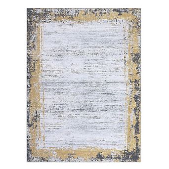 Modern Washable Rug - Stain Resistant, Non-Slip Low Pile Carpet for Living Room, Dining, Bedroom