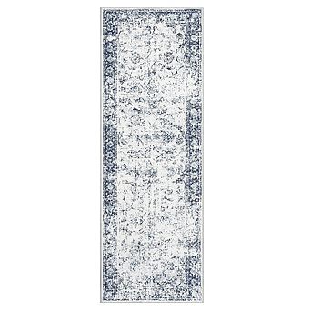 Washable Floral Low Pile Rug, Non-Slip & Stain-Resistant for Living Room Bedroom Entryway