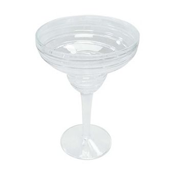 14 oz Clear Spiral Margarita Plastic Goblets - 48 pc