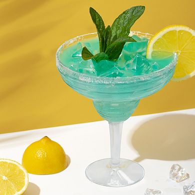 14 oz Clear Spiral Margarita Plastic Goblets - 48 pcs