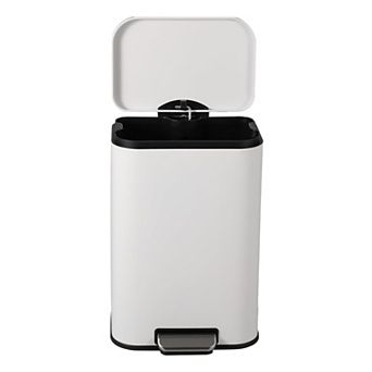 13.2 Gallon Commercial Stainless Steel Trash Can, Foot Pedal & Removable Bucket