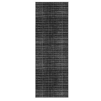 Modern Plaid Machine Washable Rug with Non-Slip Backing, Stain-Resistant Foldable Indoor Carpet