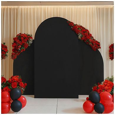 Spandex Arch Backdrop Covers Set of 3, Stretchable Fitted Covers for Round Top Chiara Arch Stand