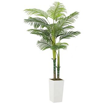 5ft Artificial Palm Tree with Pot, Realistic Tropical Bonsai, Sturdy Base, Lifelike Leaves