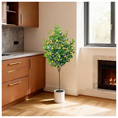 5FT Artificial Trees Indoor, Faux Tree, Artificial Planter, Artificial Fake Tree Flower Potted