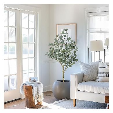1 Pack Artificial Eucalyptus Tree 4FT Tall Faux Eucalyptus Stems Fake Plants