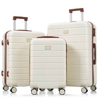 3 pc Hardside Luggage Set Spinner Travel Suitcase Set with TSA Lock