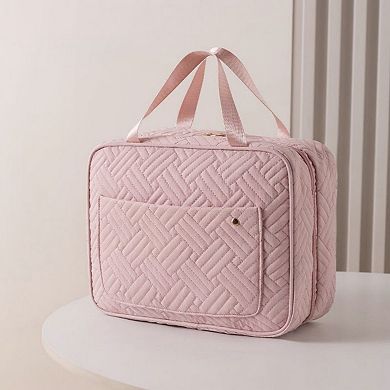 Hanging Toiletry Bag with Multiple Transparent Compartments and Travel Hook