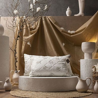 Duvetta 100% Wool Hypoallergenic Bed Pillows with Protector Covers, 2-Piece Set