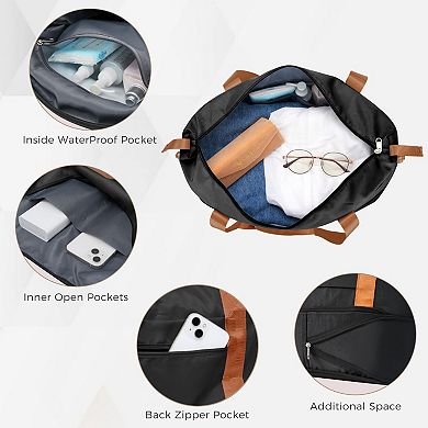4-Piece Spinner Luggage Set ABS Durable Suitcase with Travel Bag