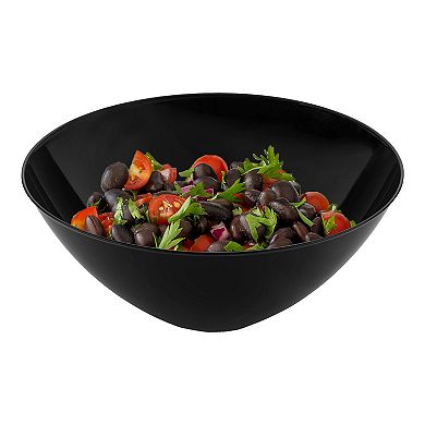 100 oz Black Organic Round Plastic Bowls - 24 pcs