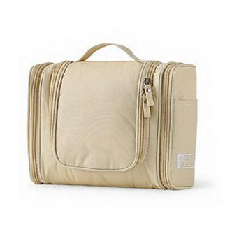 Hanging Travel Toiletry Bag with Multi-Compartment Design and Hook Organizer