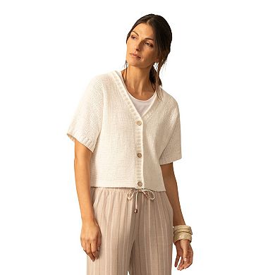 Women's Grey & Gray Elbow Sleeve Cardigan