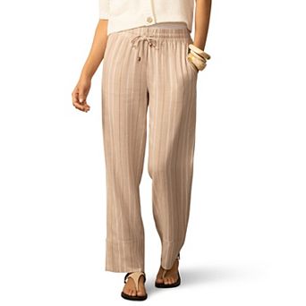 Women's Grey & Gray Wide Leg Pull-On Pants