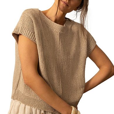 Women's Grey & Gray Boatneck Sweater