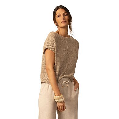Women's Grey & Gray Boatneck Sweater