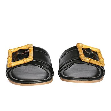 Amsterdam Leather Band Slide Sandals